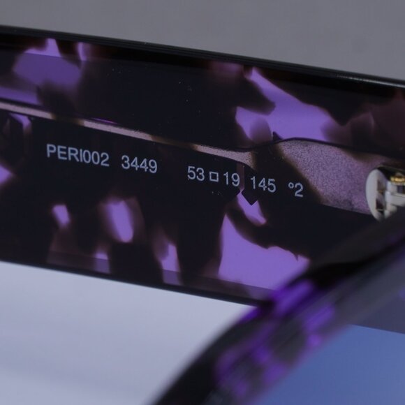 Palm Angels PERI002 PALM 3449 Rectangle Sunglasses - Purple/Blue Gradient - Picture 9 of 10
